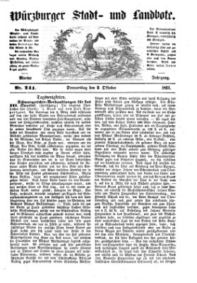 Würzburger Stadt- und Landbote Donnerstag 9. Oktober 1851