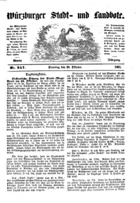 Würzburger Stadt- und Landbote Dienstag 28. Oktober 1851