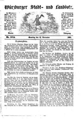 Würzburger Stadt- und Landbote Samstag 15. November 1851