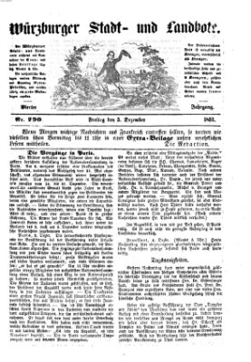 Würzburger Stadt- und Landbote Freitag 5. Dezember 1851