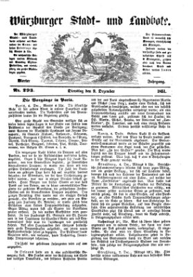 Würzburger Stadt- und Landbote Dienstag 9. Dezember 1851