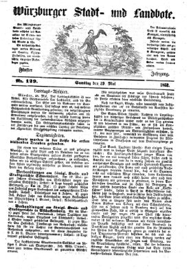 Würzburger Stadt- und Landbote Samstag 29. Mai 1852