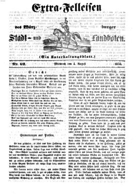 Würzburger Stadt- und Landbote Mittwoch 4. August 1852