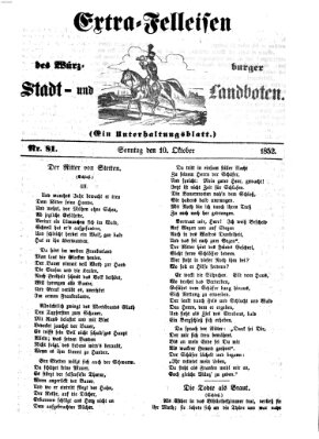 Würzburger Stadt- und Landbote Sonntag 10. Oktober 1852