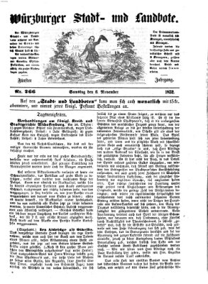 Würzburger Stadt- und Landbote Samstag 6. November 1852