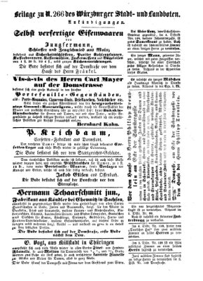 Würzburger Stadt- und Landbote Samstag 6. November 1852