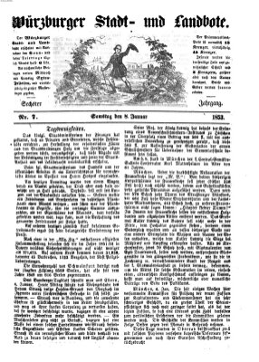 Würzburger Stadt- und Landbote Samstag 8. Januar 1853