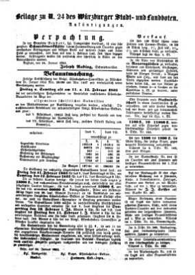 Würzburger Stadt- und Landbote Freitag 28. Januar 1853