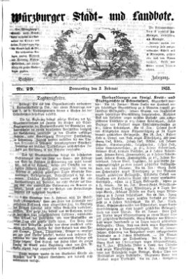 Würzburger Stadt- und Landbote Donnerstag 3. Februar 1853