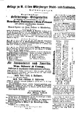 Würzburger Stadt- und Landbote Samstag 19. Februar 1853