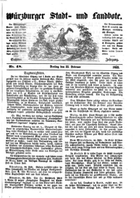 Würzburger Stadt- und Landbote Freitag 25. Februar 1853