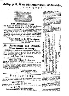 Würzburger Stadt- und Landbote Dienstag 1. März 1853