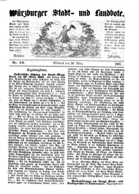 Würzburger Stadt- und Landbote Mittwoch 30. März 1853