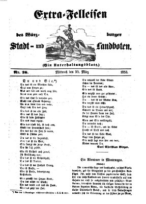 Würzburger Stadt- und Landbote Mittwoch 30. März 1853