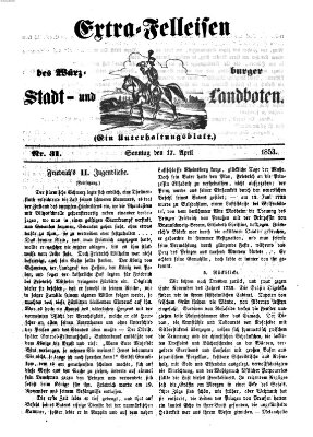 Würzburger Stadt- und Landbote Sonntag 17. April 1853