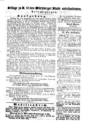 Würzburger Stadt- und Landbote Montag 25. April 1853