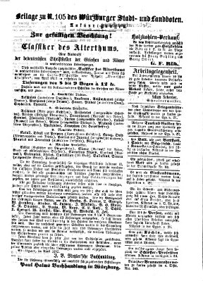 Würzburger Stadt- und Landbote Dienstag 3. Mai 1853