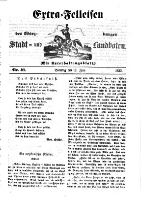 Würzburger Stadt- und Landbote Sonntag 12. Juni 1853