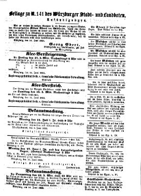 Würzburger Stadt- und Landbote Mittwoch 15. Juni 1853