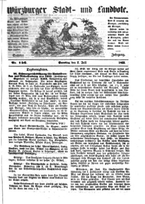 Würzburger Stadt- und Landbote Samstag 2. Juli 1853