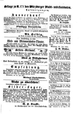 Würzburger Stadt- und Landbote Mittwoch 20. Juli 1853