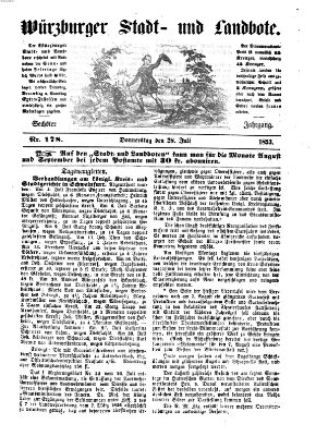 Würzburger Stadt- und Landbote Donnerstag 28. Juli 1853