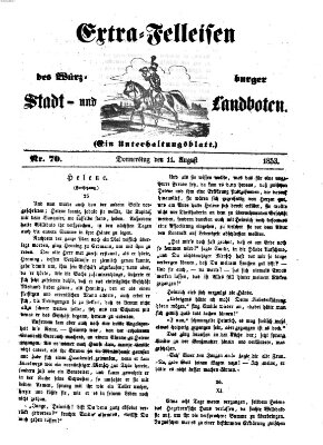 Würzburger Stadt- und Landbote Donnerstag 11. August 1853