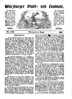 Würzburger Stadt- und Landbote Montag 15. August 1853