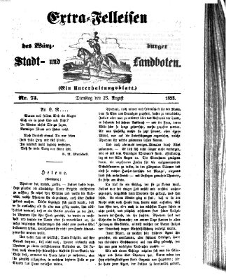 Würzburger Stadt- und Landbote Dienstag 23. August 1853