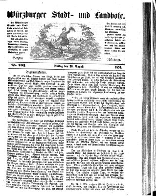 Würzburger Stadt- und Landbote Freitag 26. August 1853
