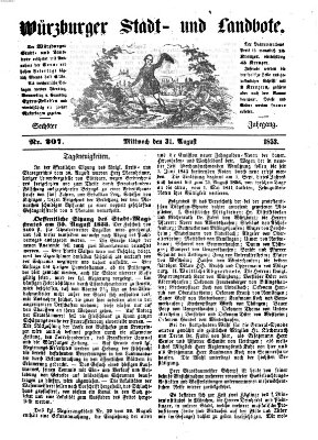 Würzburger Stadt- und Landbote Mittwoch 31. August 1853