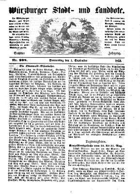 Würzburger Stadt- und Landbote Donnerstag 1. September 1853