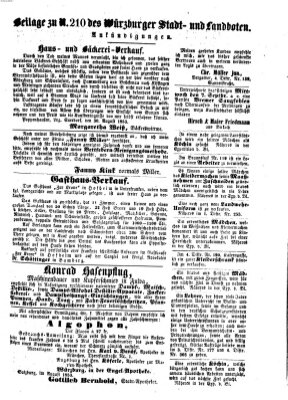 Würzburger Stadt- und Landbote Samstag 3. September 1853