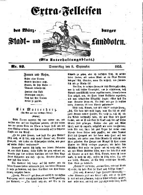 Würzburger Stadt- und Landbote Donnerstag 8. September 1853