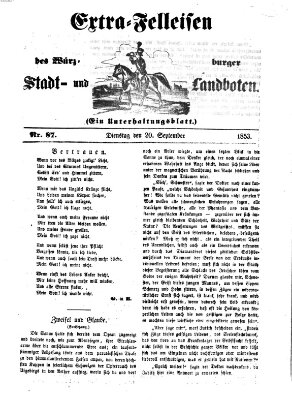 Würzburger Stadt- und Landbote Dienstag 20. September 1853