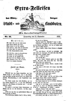 Würzburger Stadt- und Landbote Donnerstag 22. September 1853