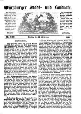 Würzburger Stadt- und Landbote Dienstag 27. September 1853