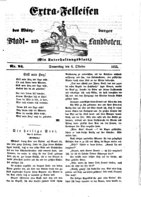 Würzburger Stadt- und Landbote Donnerstag 6. Oktober 1853