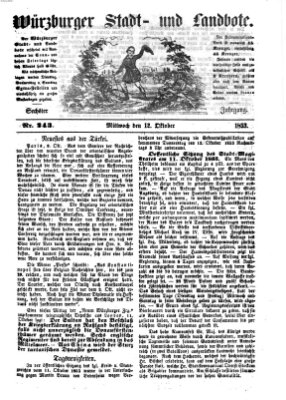 Würzburger Stadt- und Landbote Mittwoch 12. Oktober 1853