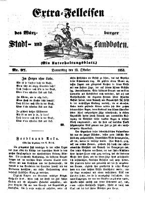 Würzburger Stadt- und Landbote Donnerstag 13. Oktober 1853