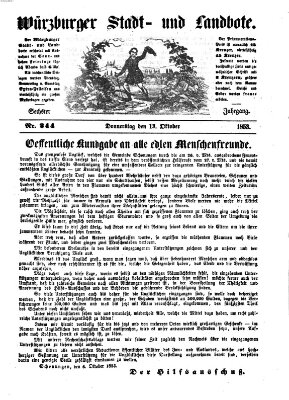 Würzburger Stadt- und Landbote Donnerstag 13. Oktober 1853