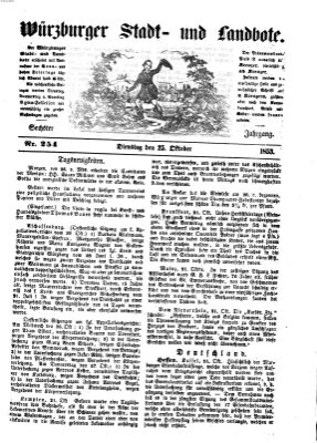 Würzburger Stadt- und Landbote Dienstag 25. Oktober 1853