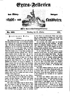 Würzburger Stadt- und Landbote Dienstag 25. Oktober 1853