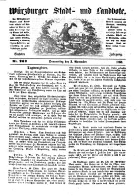 Würzburger Stadt- und Landbote Donnerstag 3. November 1853