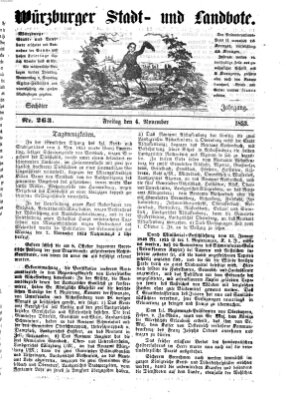 Würzburger Stadt- und Landbote Freitag 4. November 1853