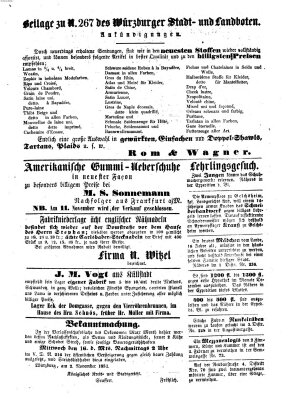 Würzburger Stadt- und Landbote Mittwoch 9. November 1853