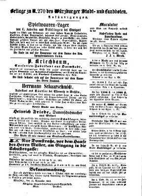 Würzburger Stadt- und Landbote Samstag 12. November 1853