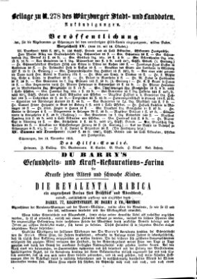 Würzburger Stadt- und Landbote Dienstag 22. November 1853