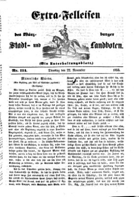 Würzburger Stadt- und Landbote Dienstag 22. November 1853