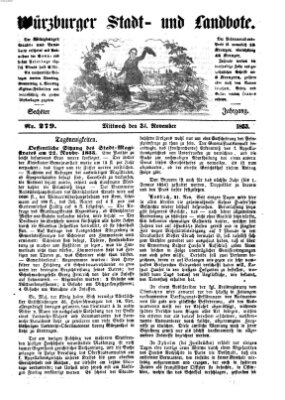 Würzburger Stadt- und Landbote Mittwoch 23. November 1853